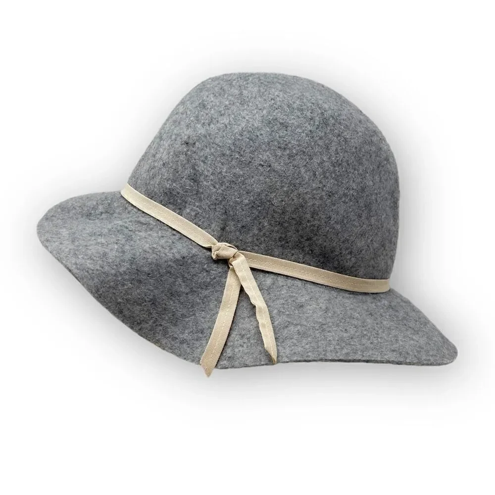 Old Navy Round Crown Gray Wool Floppy Hat Women’s Small/Medium